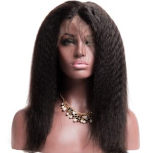 Regular Yaki- 360 Lace Wig Brazilian Hair With Baby Hairs