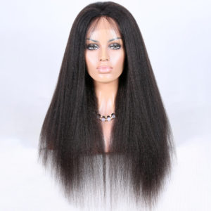 Kinky Straight- 360 Lace Wig Brazilian Hair With Baby Hairs